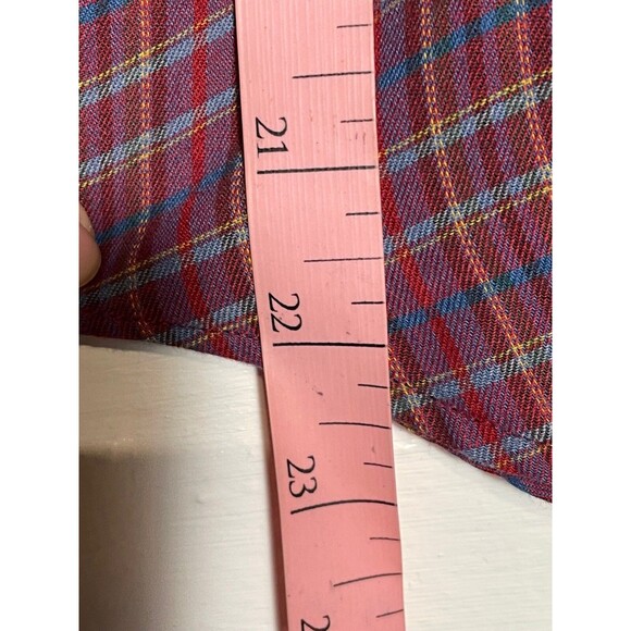 Vintage 70s Levi's Plaid Button Up Shirt Levi Strauss & Co Embroidered Women's 8 - Picture 13 of 13